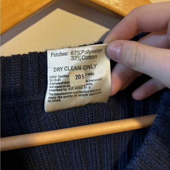 Vintage Navy Blue Woolly Pulley sweater from England - Picture 7 of 8